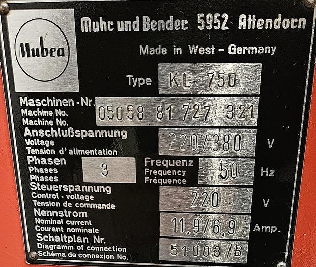 Gebraucht Lochstanze Mubea KL 750