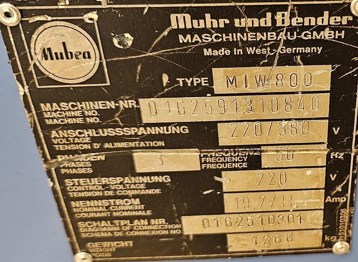 Gebraucht Profilstahlschere Mubea MIW 800