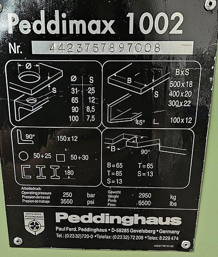 Gebraucht Profilstahlschere Peddinghaus Peddimax 1002