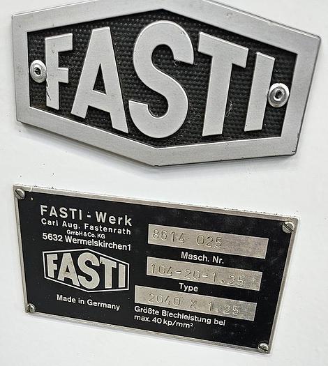 Gebraucht Rundbiegemaschine Fasti 104-20-1,25