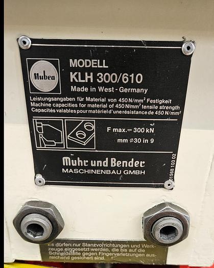 Gebraucht Hydraulische Lochstanze Mubea KLH 500