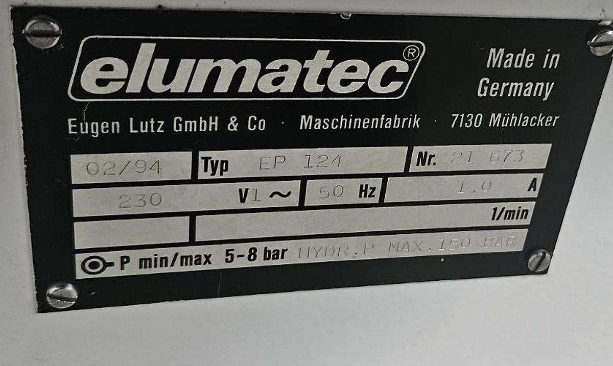 Gebraucht Eckverbindungspresse Elumatec EP 124