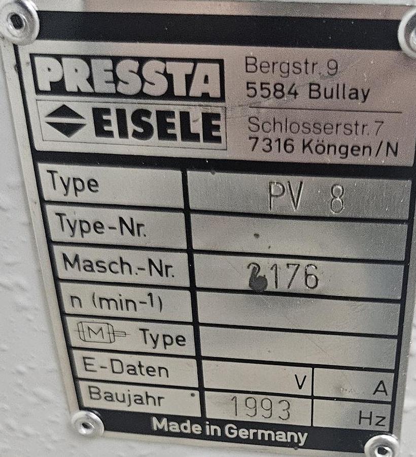 Gebraucht Eckverbindungspresse Pressta Eisele PV 8