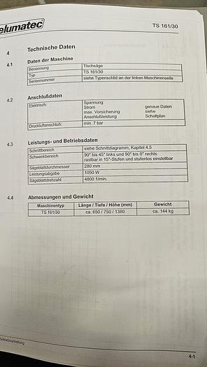 Gebraucht Aluminiumsäge Elumatec TS 161-30