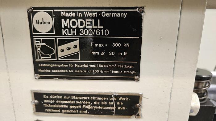 Gebraucht Hydraulische Lochstanze Mubea KLH 300
