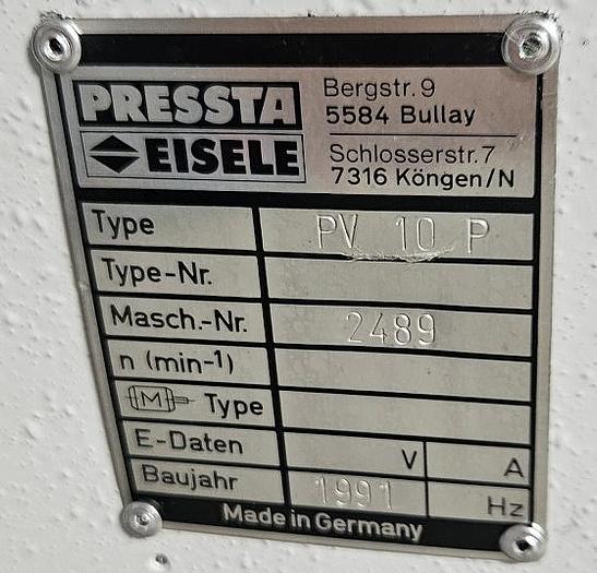 Gebraucht Eckverbindungspresse Pressta Eisele PV 10 P