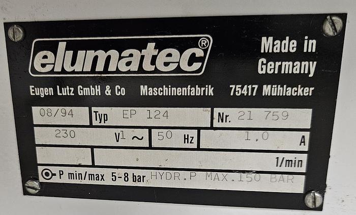 Gebraucht Eckverbindungspresse Elumatec EP 124