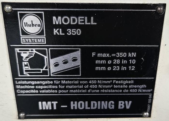 Gebraucht Lochstanze Mubea KL 350