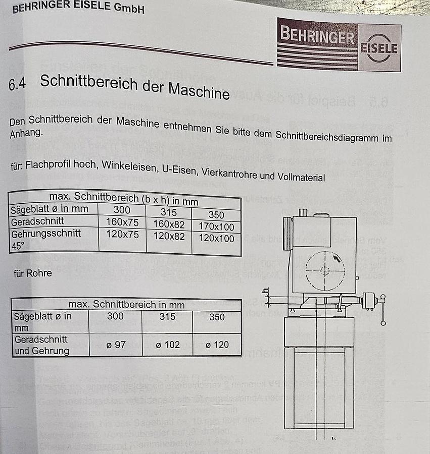 Gebraucht Kreissäge Behringer VMS 350 PV mit auto. Positionierung