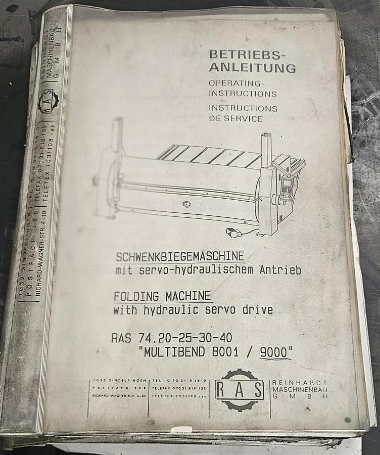 Gebraucht Hydraulische Schwenkbiegemaschine RAS 74.30