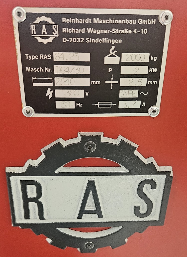 Gebraucht Schwenkbiegemaschine RAS 64.25