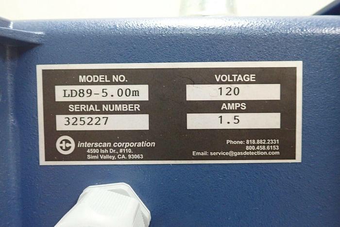 Used Interscan Model LD89-5.00m Continuous Monitoring System