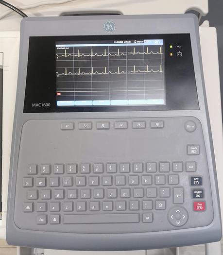 Gebraucht GE MAC 1600 EKG Gerät Elektrokardiograph auf Trolley