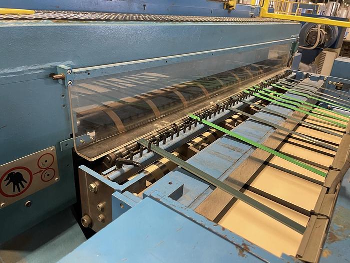 Used 65" JAGENBERG SYNCRO DUAL ROTARY KNIFE SHEETER W/ 4 SHAFTLESS UNWIND STANDS