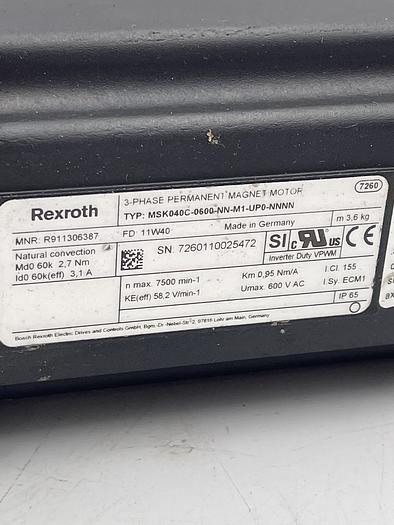 Used Rexroth MSK040C-0600-NN-M1-UP0-NNNN WITTENSTEIN LP 090-M01-10-111