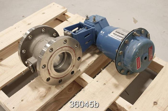 Used Neles Jamesbury R21CB04CCJA 4" V-Ball Control Valve #36045