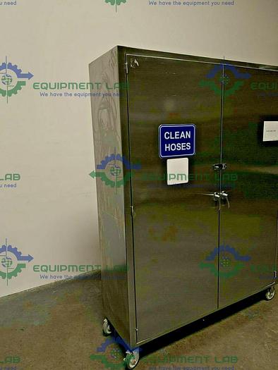 Used Mobile Stainless Steel Storage Cabinet on Casters 60" x 18" x 80"