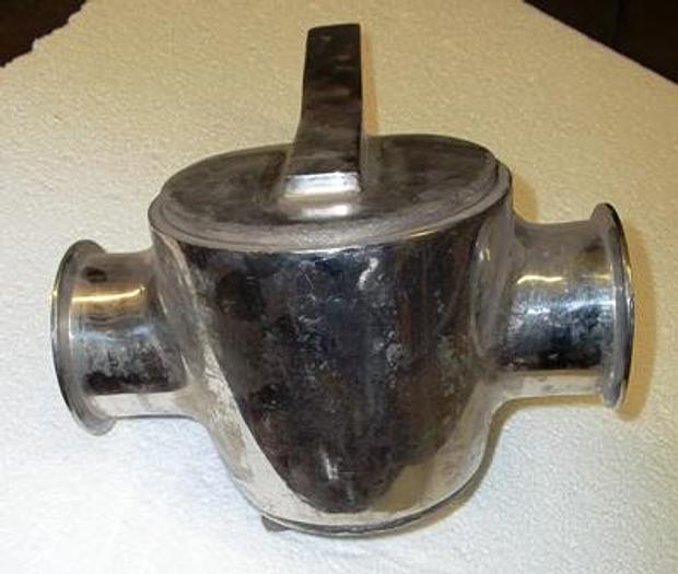 Used 3" Triclover 3 way stainless steel valve - Stainless Fittings Equipment