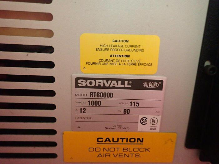 Used DuPont Sorvall Model RT 6000D Refrigerated Centrifuge with Rotor and Buckets