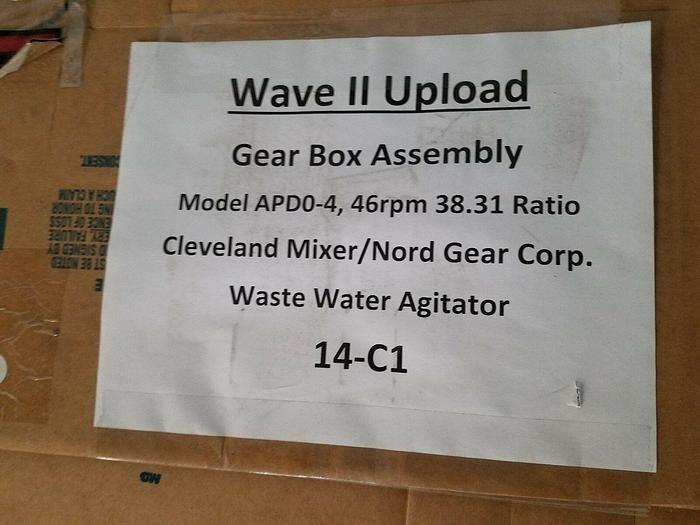 Gear Box Assembly Cleveland Mixer APD0-4 Nord Gear Waster Water Agitator