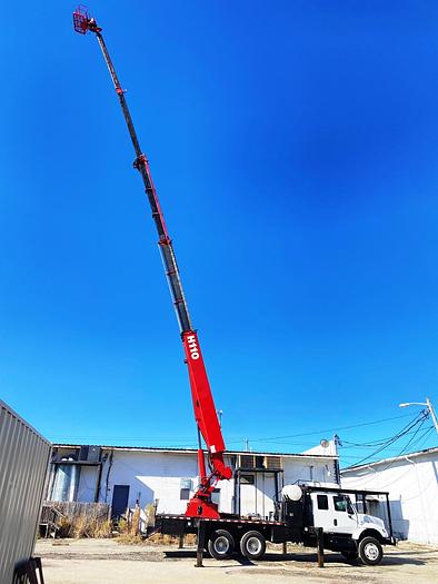 Used Elliott H110 Sign Crane on 2003 International 7400 Extended Cab Flatbed 6x4 Truck - M74468