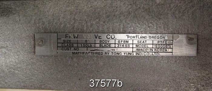 Used FNW 8" Hand Operated Knife Gate Valve, 2000BT #37577