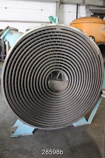 Used Alfa Laval 1-h Spiral Heat Exchanger, Ma #28598