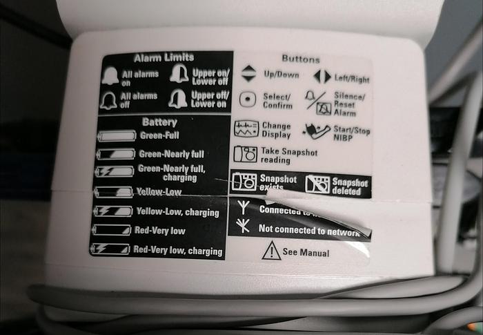 Gebraucht Welch Allyn Probaq LT Patientenmonitor auf Trolley mit Zubehöre