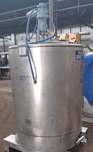 Used 300 gallon Transtore tank CVS with pneumatic agitator