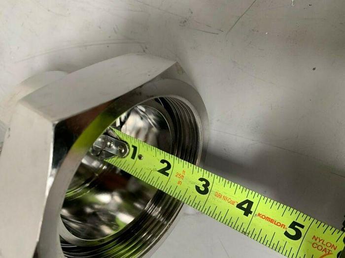 Used Stainless Steel Sample Valve w/ 1/2" to 4" Threaded Fitting