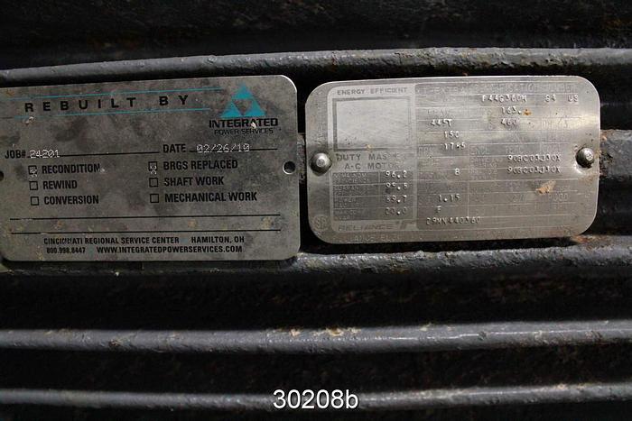 Refurbished Reliance P44G360MG4VS Reliance 150 HP AC Motor #30208