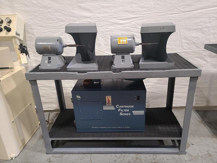 Used Double Head Buffing Polishing Machine with Romanoff Dust Collector