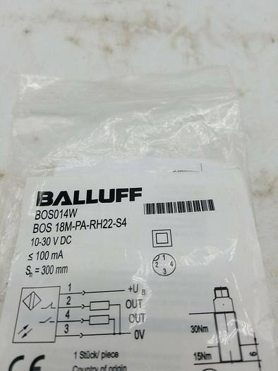BALLUFF BOS014W BOS 18M-PA-RH22-S4 PROXIMITY