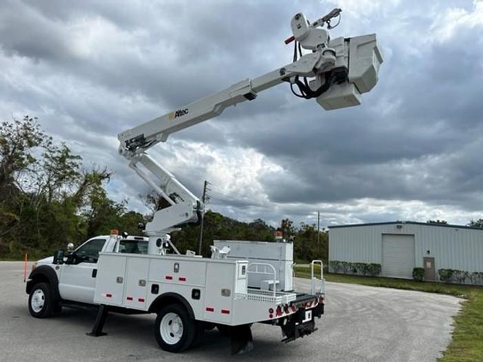 Used Altec AT40-MH, 45 ft, Articulating & Telescopic Material Handling Bucket Boom on 2016 Ford F550 Reg Cab Utility Truck - C34696