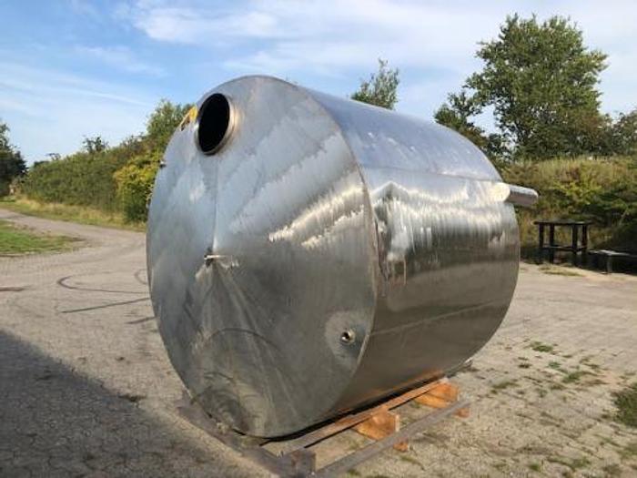 Brugt 10 m3 rustfri tank opretstående