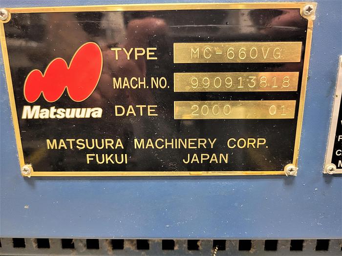 Used 2000 Matsuura MC-660VG