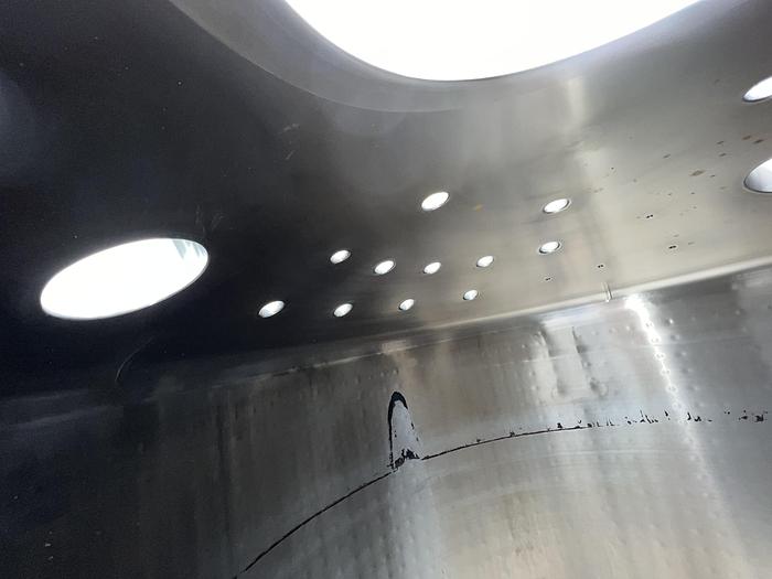 Used Tank, 740 Gallon, 316L Stainless Steel, Jacketed, Agitated, 10 PSI, T&C Stainless #L744629