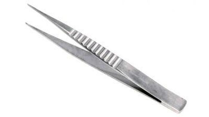 Used Forceps Tissue Dissecting Fine Point 1 in 2 Teeth 125mm (5in)