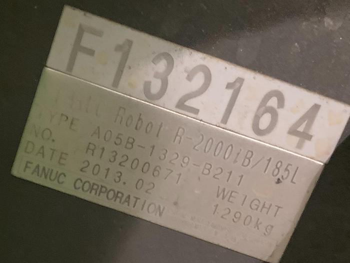 Used 2014 FANUC R2000IB/185L 6 AXIS ROBOT 3,060 mm X 185 kg WITH R30iA CONTROLLER