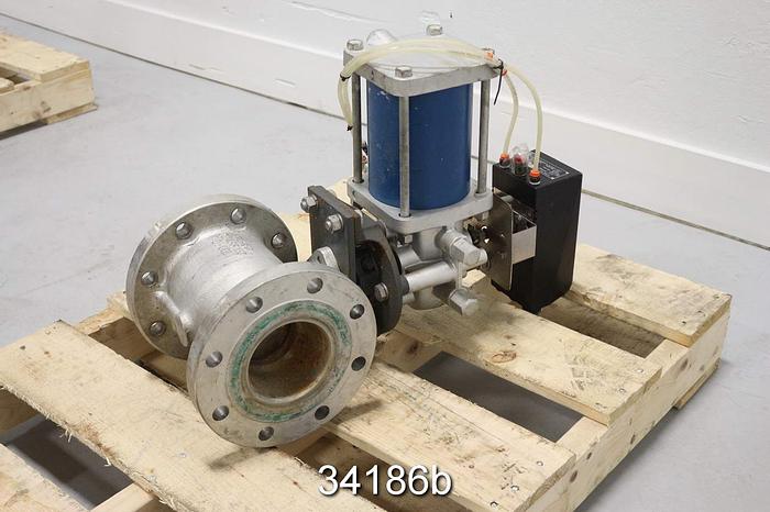 Used Neles Jamesbury 4" Control Ball Valve #34186