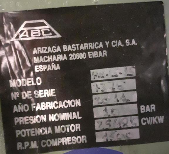 Usado Compressor ABC Arizaga Bastarrica y Cia 18,5kw