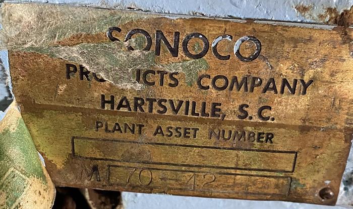 Used 120" SONOCO CORE CUTTER 3"-25" DIAMETER CORES SEMI AUTOMATIC