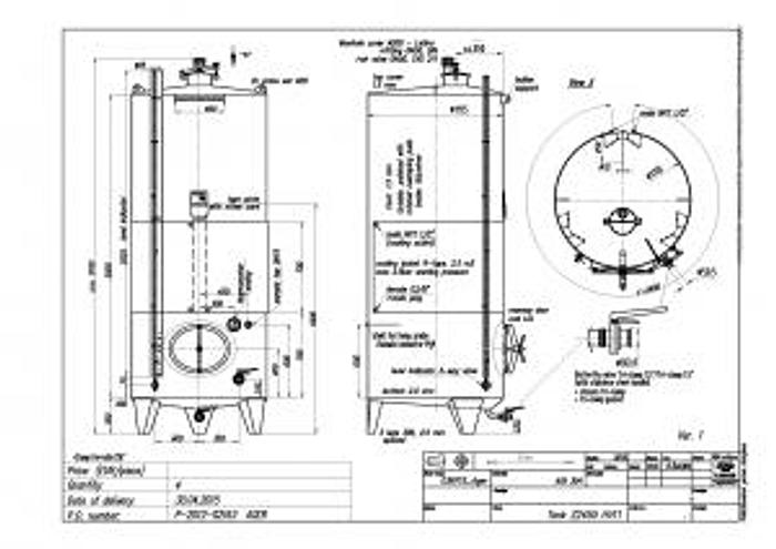 NS Letina 2450L (650Gal) closed top tank