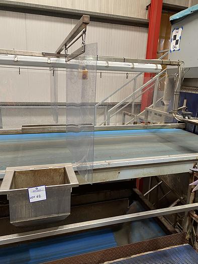 Used Steel Inspection Conveyor 4.7m L 1.3m W