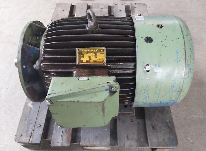 Gebraucht Elektromotor mit Flansch und Fuss, SLG 200 L6B, 22 KW, 982 rpm, Cantoni Milano,  gebraucht