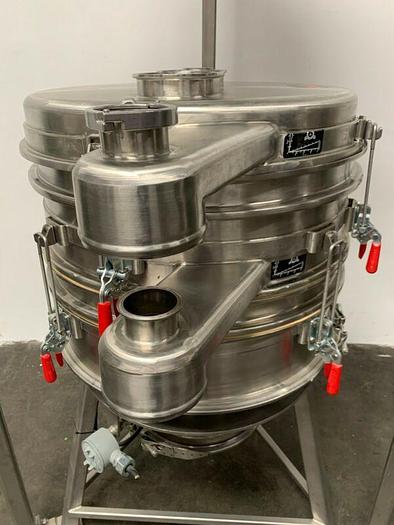 Used Kason K30-2-SS 30” Vibrating Screen Separator with Hopper & Valve 230/460V 3PH