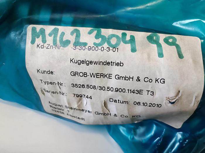 Geschliffener Präzisions Kugelgewindetrieb mit Lagern, D50 mm, 1143 mm, Steinmeyer, neu