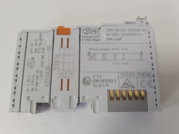 SPS Serielle Schnittstelle RS 232 C, 750-650/000-011, Wago neu