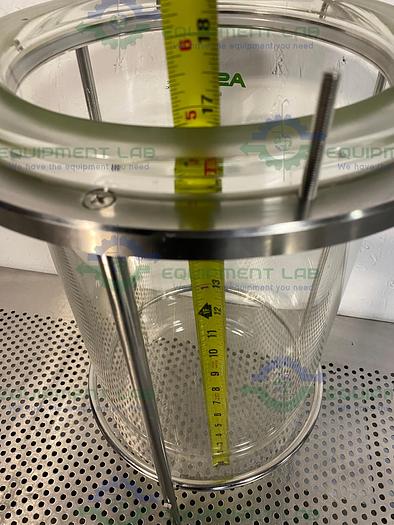 Used Allen Scientific Glass 15 Liter Glass Bioreactor Vessel w/ Headplate and Frame