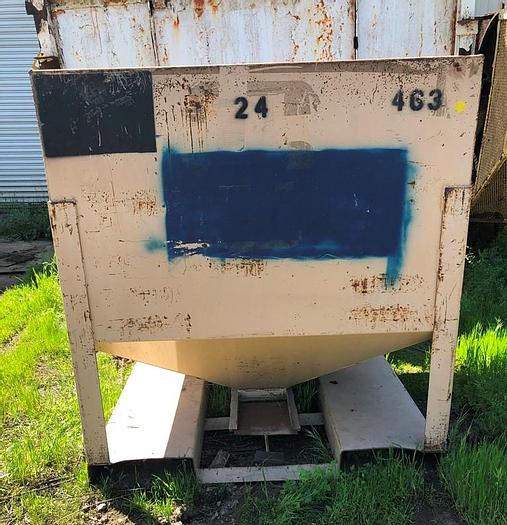 Used Bin, 50 CF, C/st, Cone Bottom, Forklift, Slide Gate #S743785